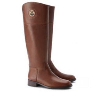 TORY BURCH Junction Riding Boot, Extended Calf, Size 8.5, Almond
